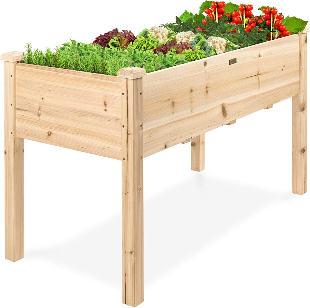 Elevated Wood Planter Box