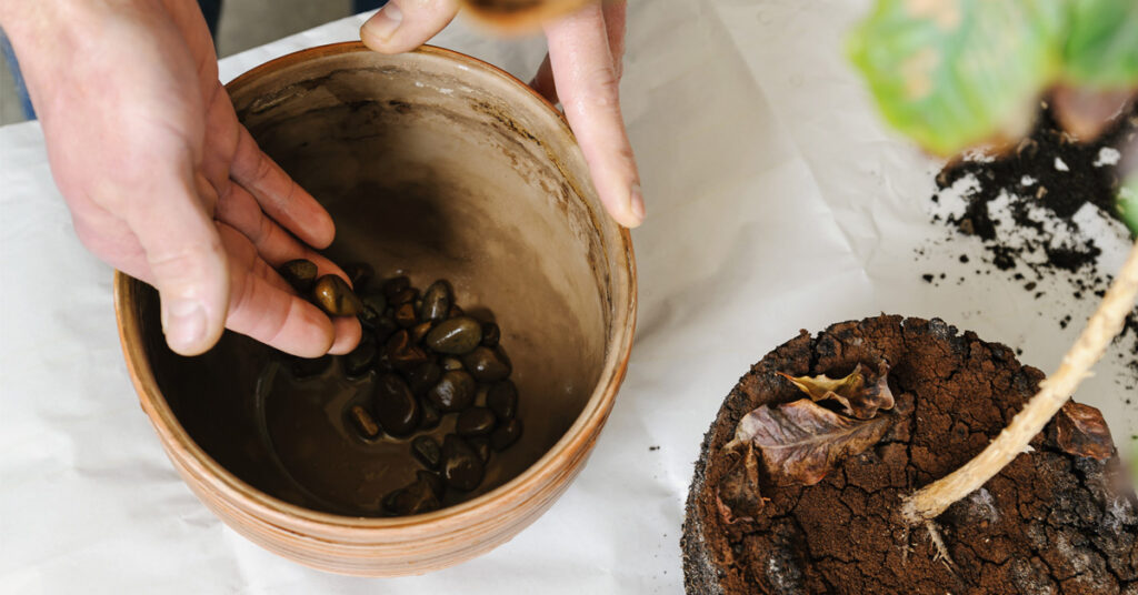 Putting Rocks in the Bottom of a Pot